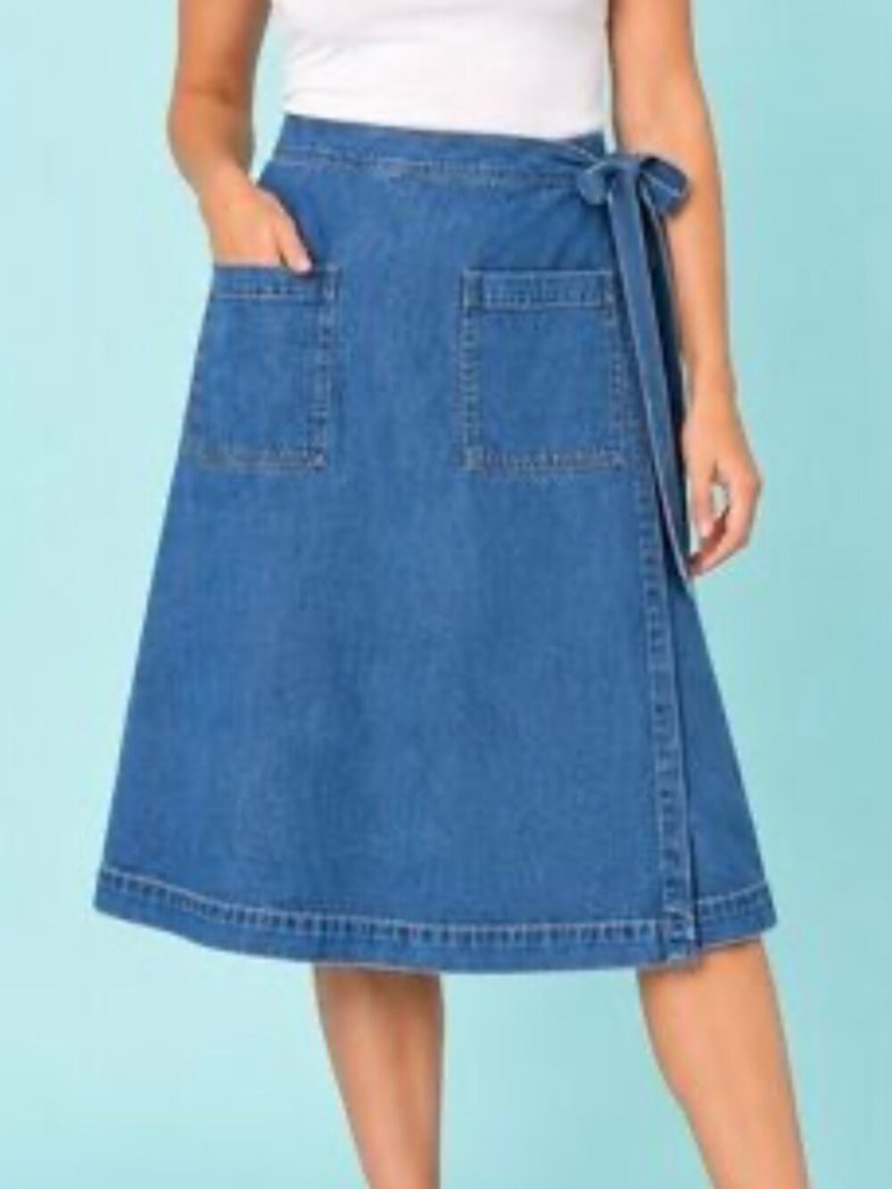 GAP women's wrap denim skirt medium